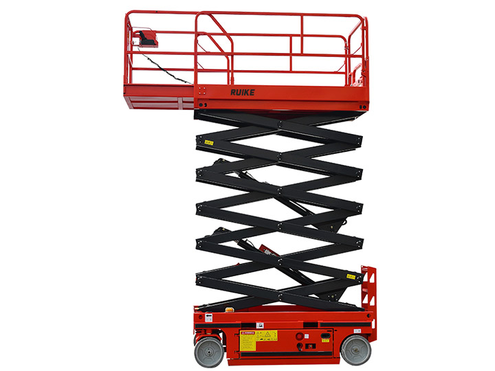 常州某泵业公司定制的10米全电动自行走剪叉高空平台